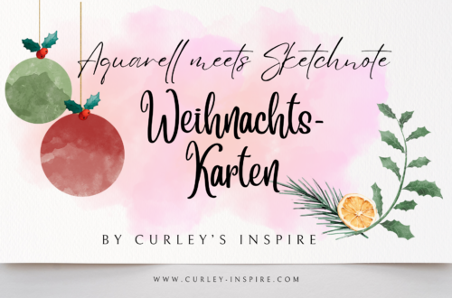 Aquarell meets Scetchnote Weihnachtskarten